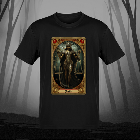 Death and Divine The Justice Tarot T-Shirt