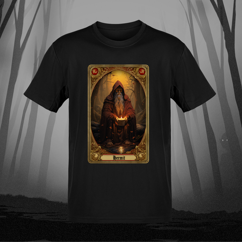 Death and Divine The Hermit Tarot T-Shirt