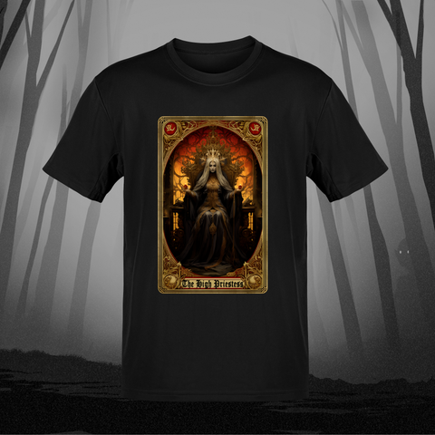 Death and Divine The High Priestess Tarot T-Shirt