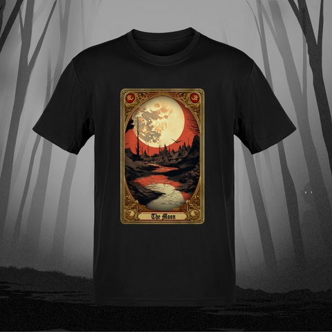 Death and Divine The Moon Tarot T-Shirt
