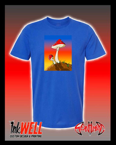 Mushroom Sunset Graphic T-Shirt by Sean Humburg