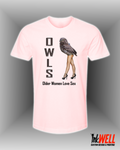 Burlesque Owls Graphic Design T-Shirt O.W.L.S