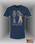 Burlesque Owls Graphic Design T-Shirt O.W.L.S